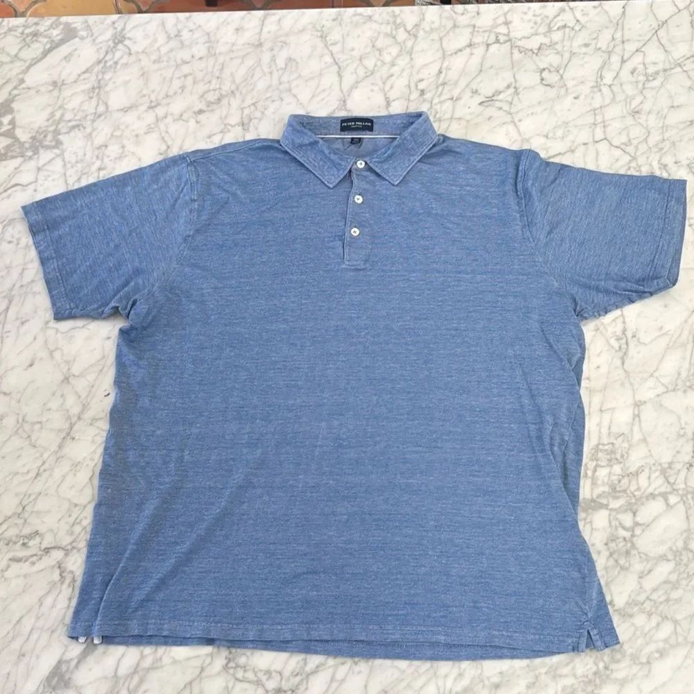 Peter Millar Nordic Blue Modal Cotton Polo size XXL